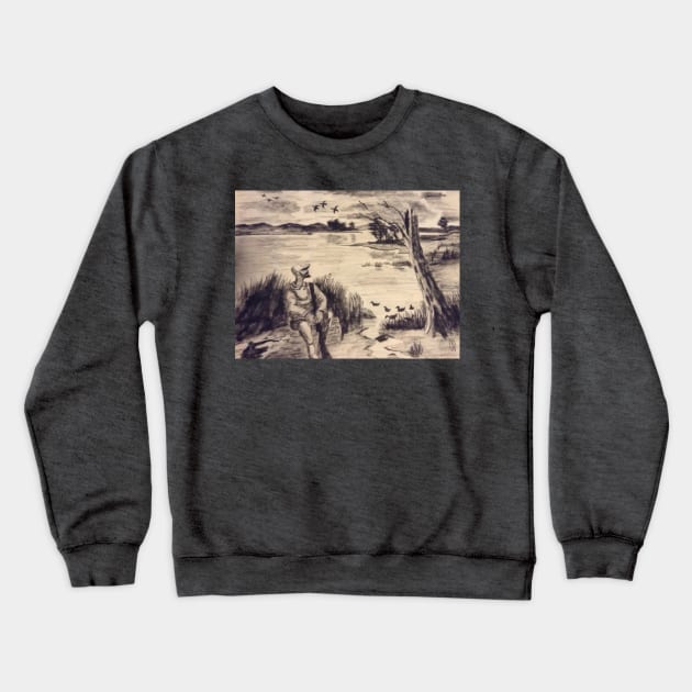 Duck Hunting Crewneck Sweatshirt by Matt Starr Fine Art